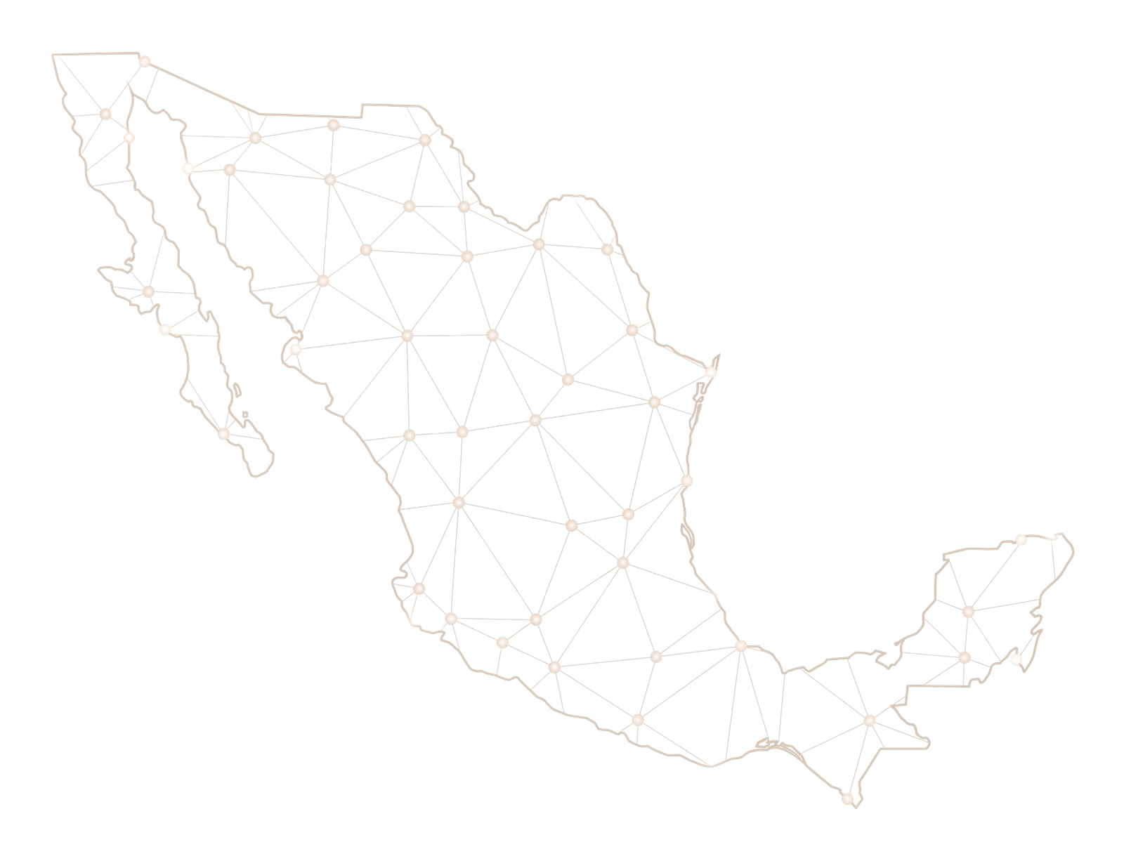 Mapa de cobertura de VÉRTICE INFRAESTRUCTURA CRÍTICA en México